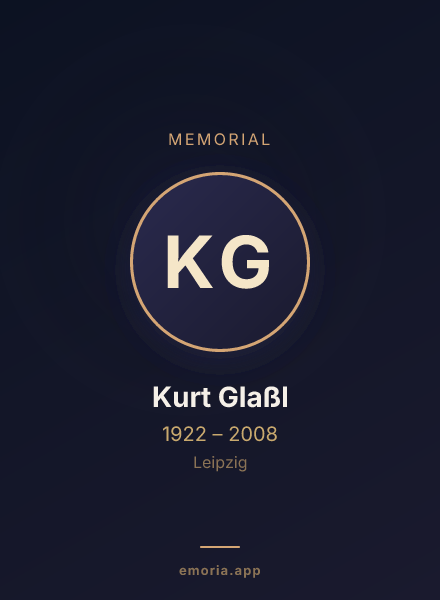 Memorial portrait of Kurt Glaßl