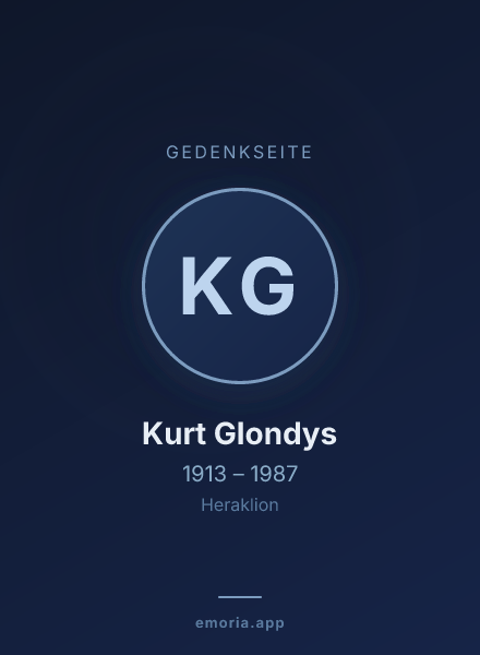 Gedenkportrait von Kurt Glondys