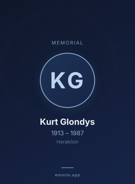 Memorial portrait of Kurt Glondys