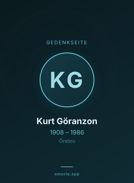 Gedenkportrait von Kurt Göranzon