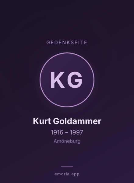 Gedenkportrait von Kurt Goldammer