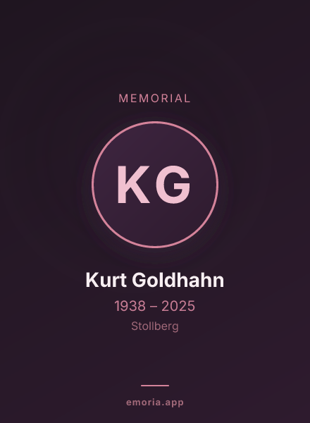 Memorial portrait of Kurt Goldhahn