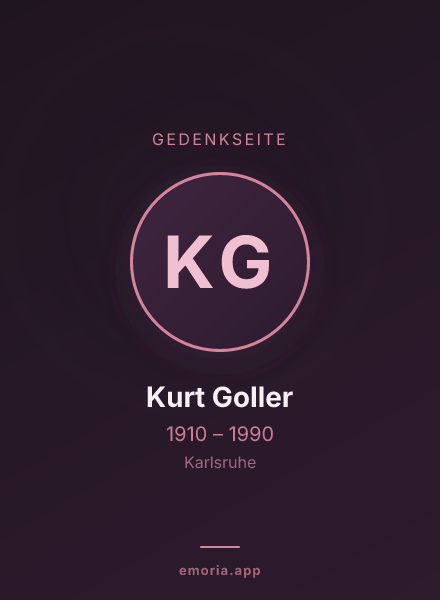 Gedenkportrait von Kurt Goller