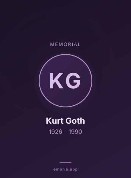Memorial portrait of Kurt Goth