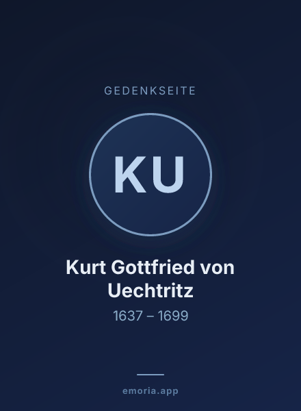 Gedenkportrait von Kurt Gottfried von Uechtritz