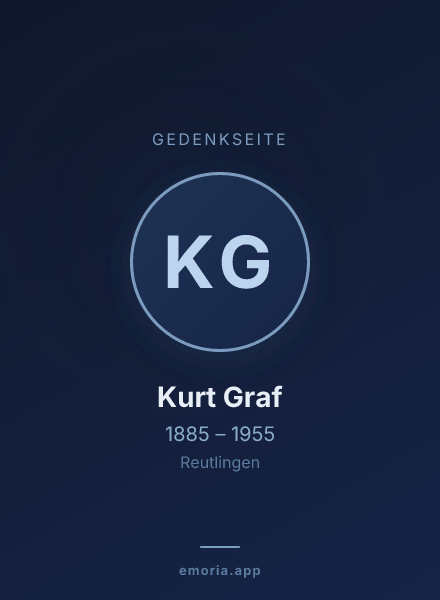 Gedenkportrait von Kurt Graf