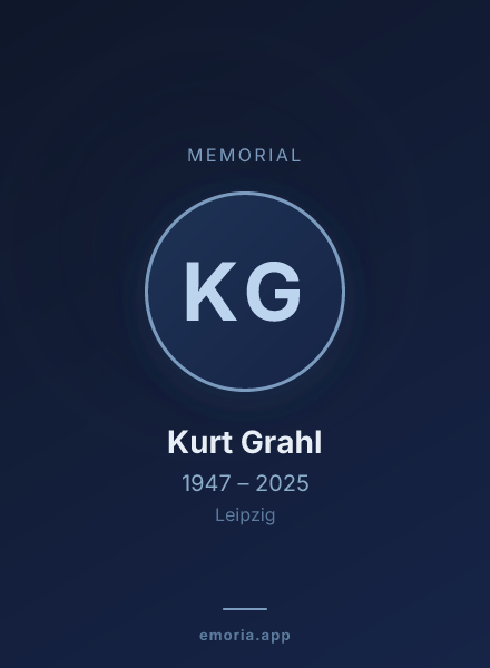 Memorial portrait of Kurt Grahl