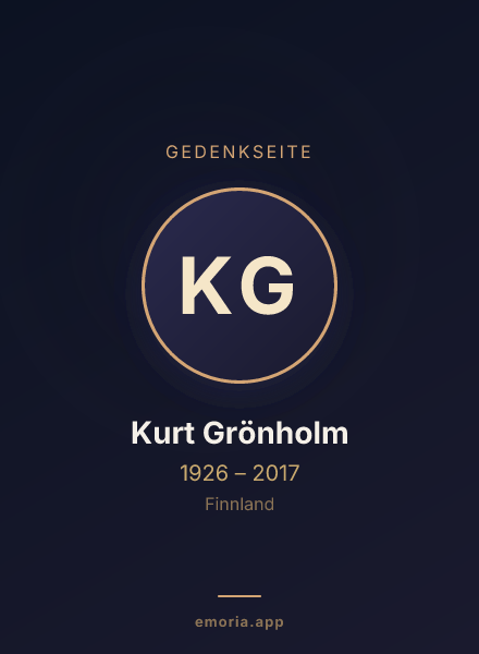 Gedenkportrait von Kurt Grönholm