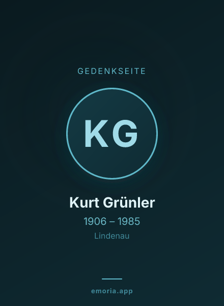 Gedenkportrait von Kurt Grünler