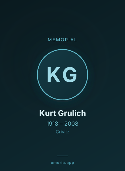 Memorial portrait of Kurt Grulich