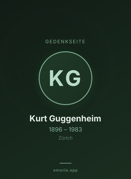 Gedenkportrait von Kurt Guggenheim