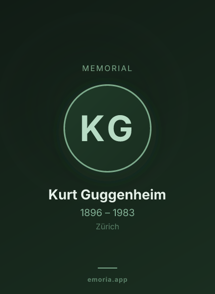 Memorial portrait of Kurt Guggenheim