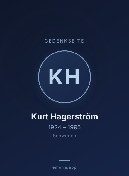 Gedenkportrait von Kurt Hagerström