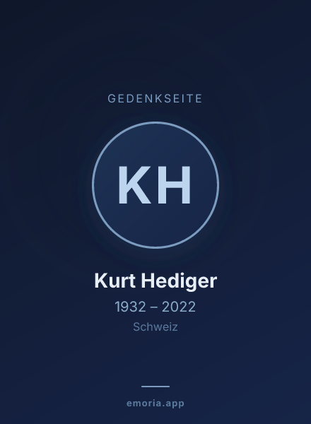 Gedenkportrait von Kurt Hediger