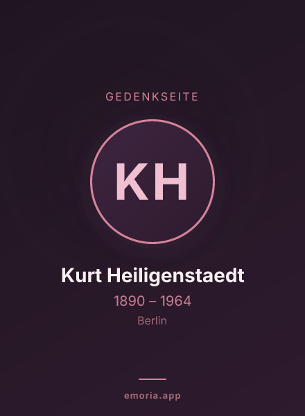 Gedenkportrait von Kurt Heiligenstaedt