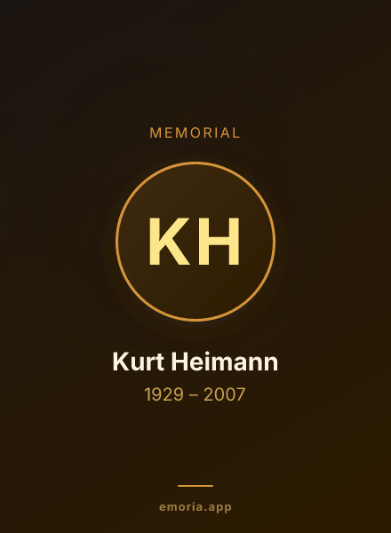 Memorial portrait of Kurt Heimann