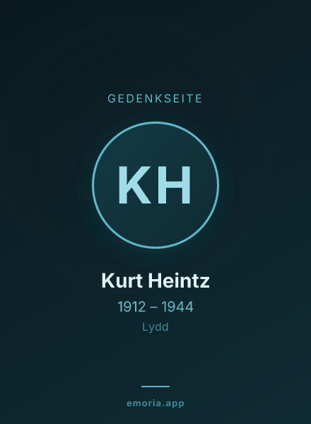 Gedenkportrait von Kurt Heintz