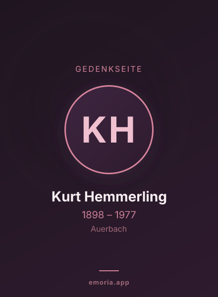 Gedenkportrait von Kurt Hemmerling
