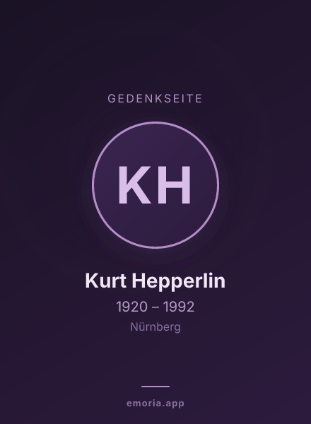 Gedenkportrait von Kurt Hepperlin