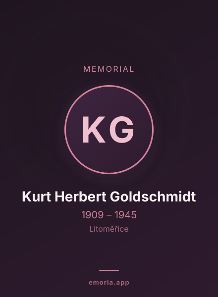 Memorial portrait of Kurt Herbert Goldschmidt