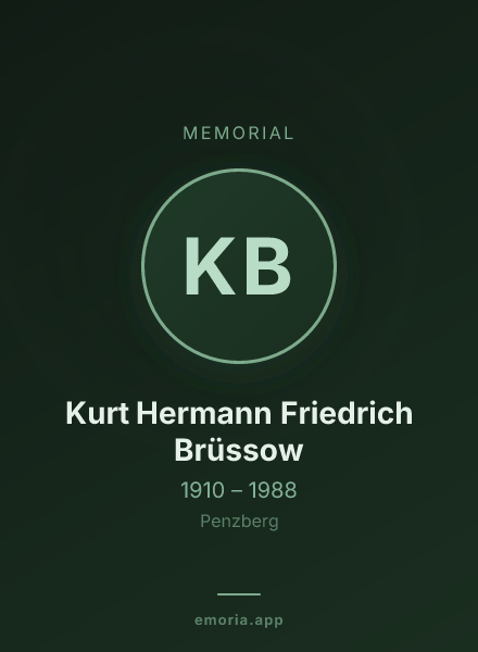 Memorial portrait of Kurt Hermann Friedrich Brüssow