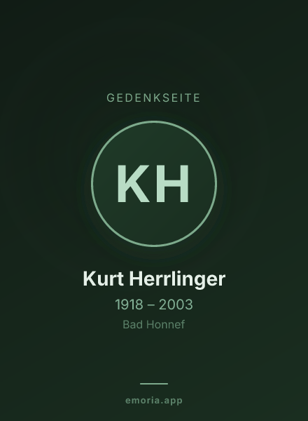 Gedenkportrait von Kurt Herrlinger