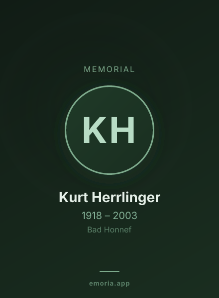 Memorial portrait of Kurt Herrlinger