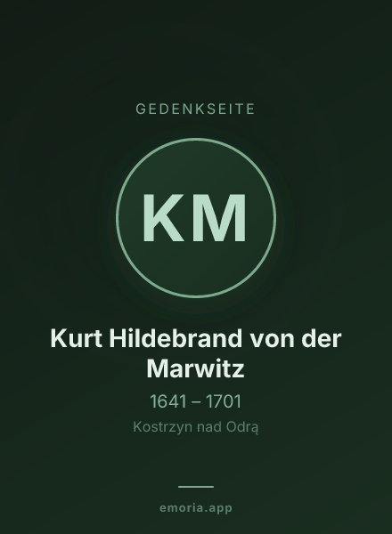 Gedenkportrait von Kurt Hildebrand von der Marwitz