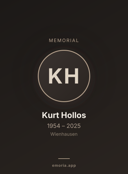 Memorial portrait of Kurt Hollos
