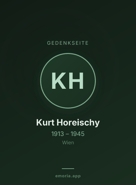 Gedenkportrait von Kurt Horeischy