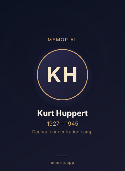 Memorial portrait of Kurt Huppert