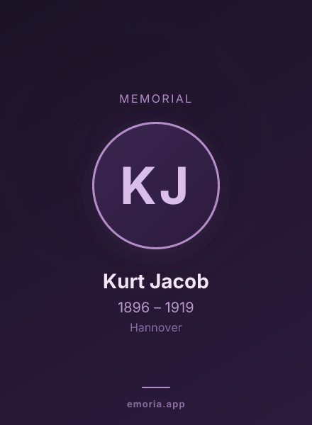 Memorial portrait of Kurt Jacob