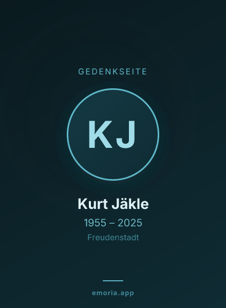 Gedenkportrait von Kurt Jäkle