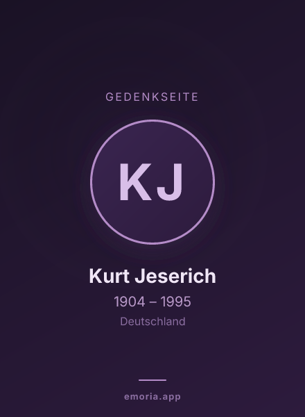 Gedenkportrait von Kurt Jeserich