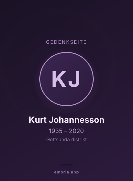 Gedenkportrait von Kurt Johannesson