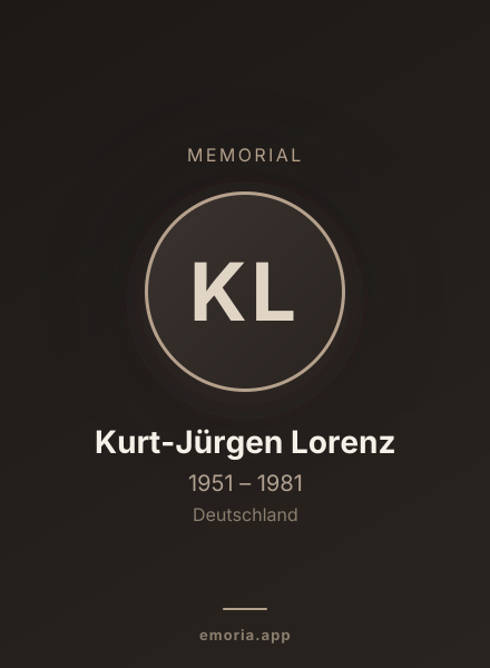 Memorial portrait of Kurt-Jürgen Lorenz