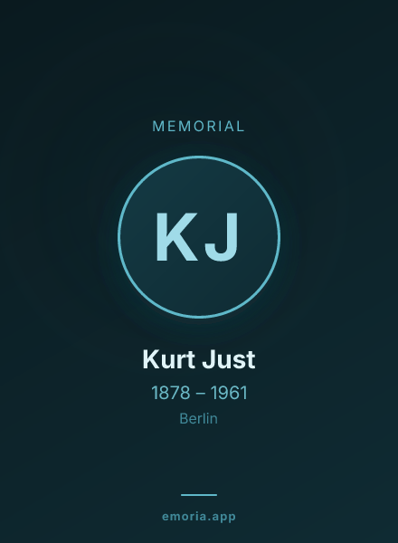 Memorial portrait of Kurt Just