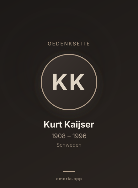 Gedenkportrait von Kurt Kaijser