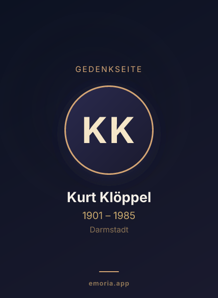 Gedenkportrait von Kurt Klöppel