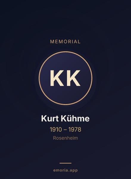 Memorial portrait of Kurt Kühme