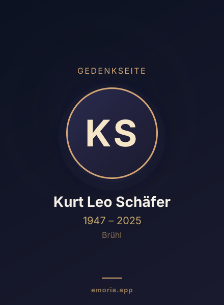 Gedenkportrait von Kurt Leo Schäfer