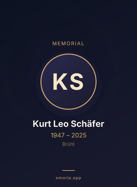 Memorial portrait of Kurt Leo Schäfer
