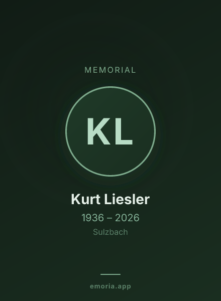 Memorial portrait of Kurt Liesler