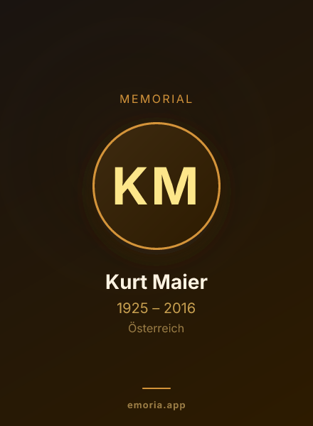 Memorial portrait of Kurt Maier