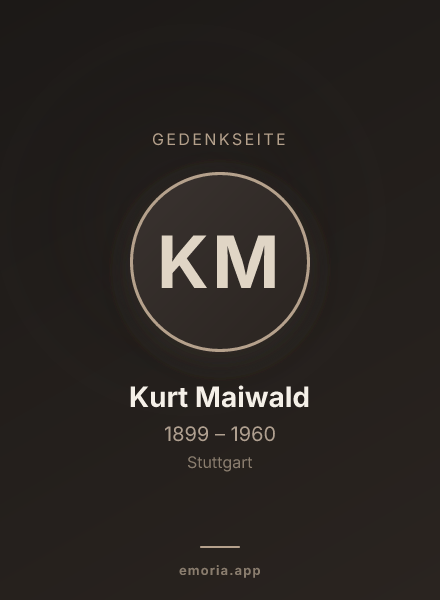 Gedenkportrait von Kurt Maiwald