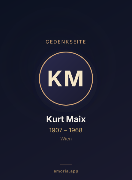 Gedenkportrait von Kurt Maix