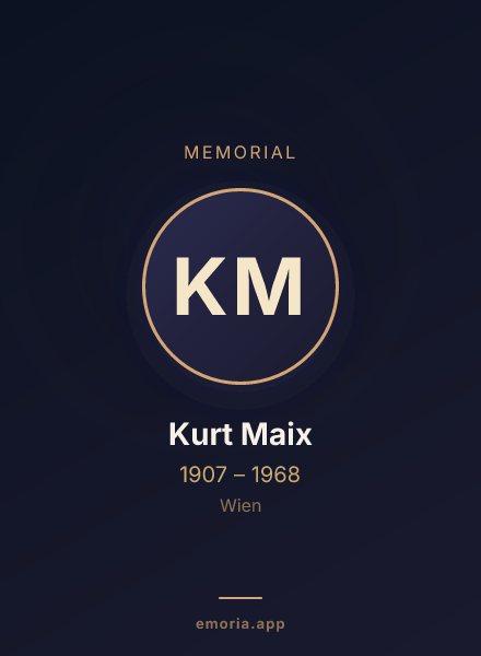 Memorial portrait of Kurt Maix