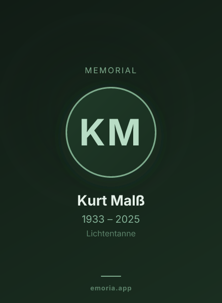 Memorial portrait of Kurt Malß