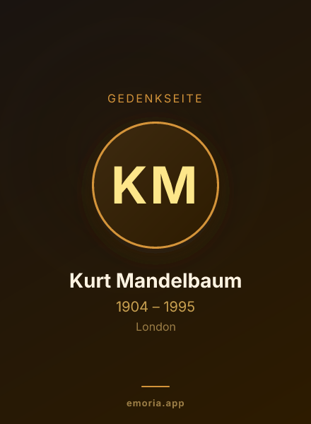 Gedenkportrait von Kurt Mandelbaum