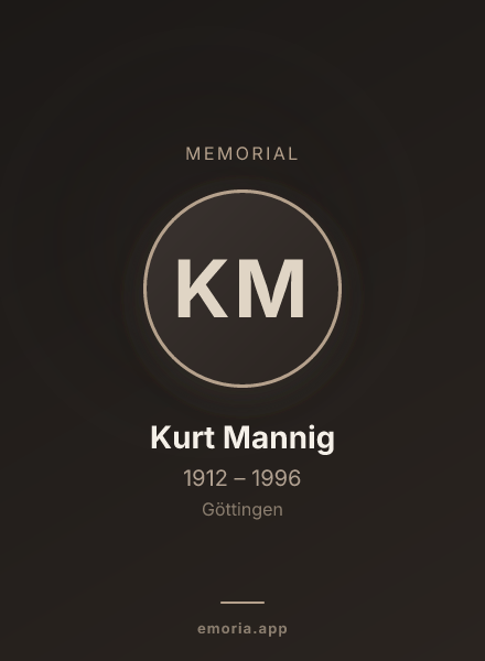 Memorial portrait of Kurt Mannig